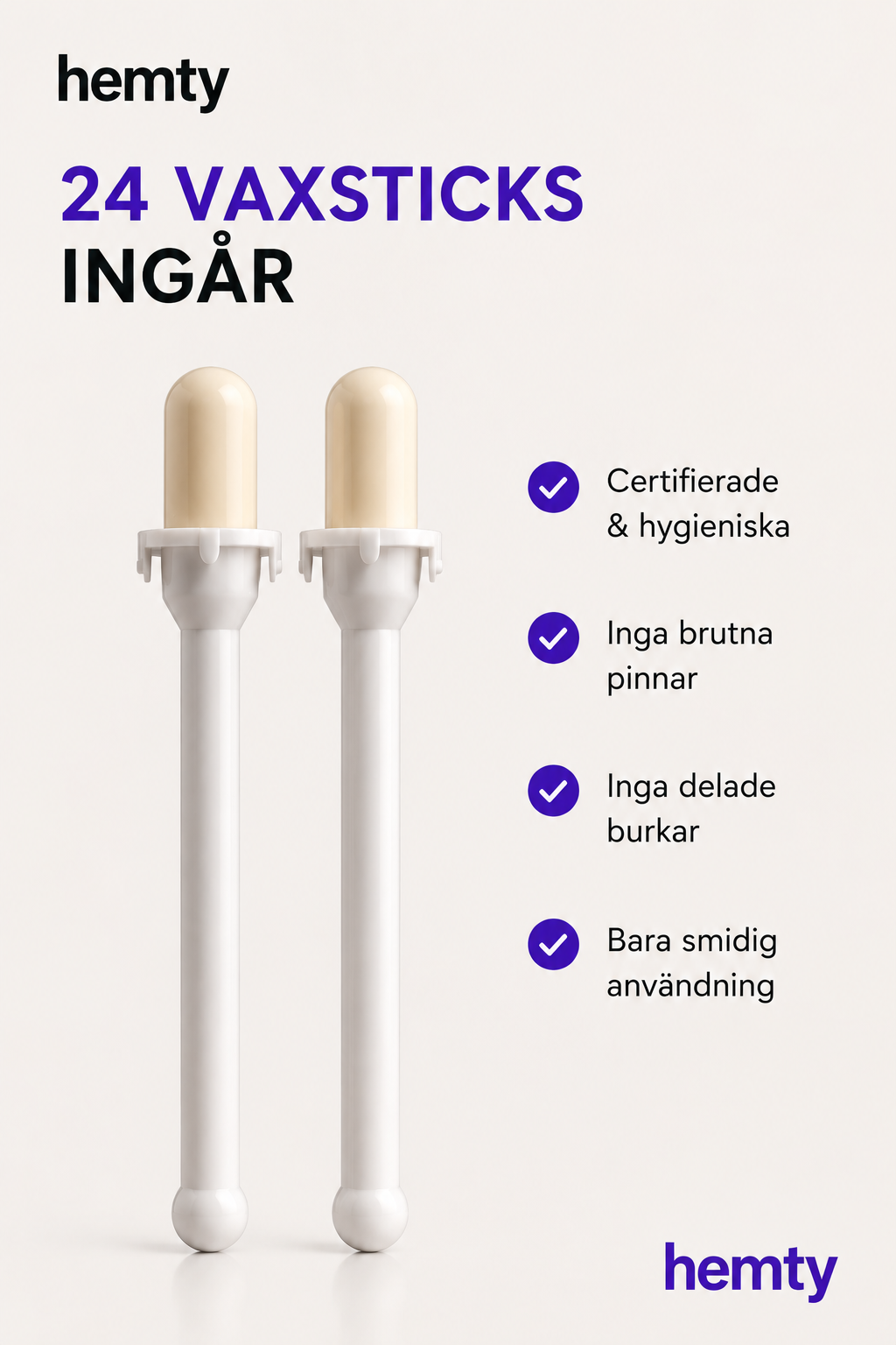 WaxxPod™ Näs- & Öronhårborttagare – USB-drivet Vaxkit med 24 STIX
