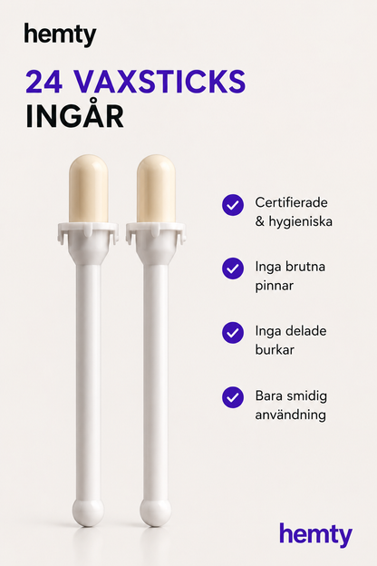 WaxxPod™ Näs- & Öronhårborttagare – USB-drivet Vaxkit med 24 STIX