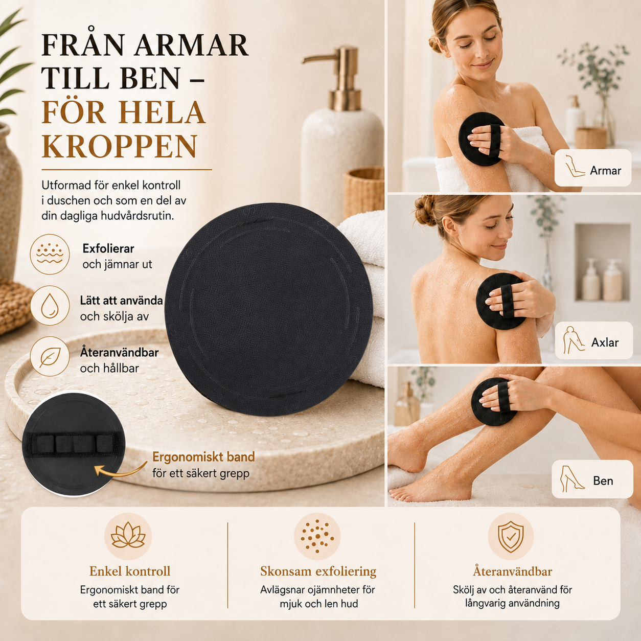 Exfolieringsdyna för Duschen — Ta Bort Död Hud Utan Ansträngning