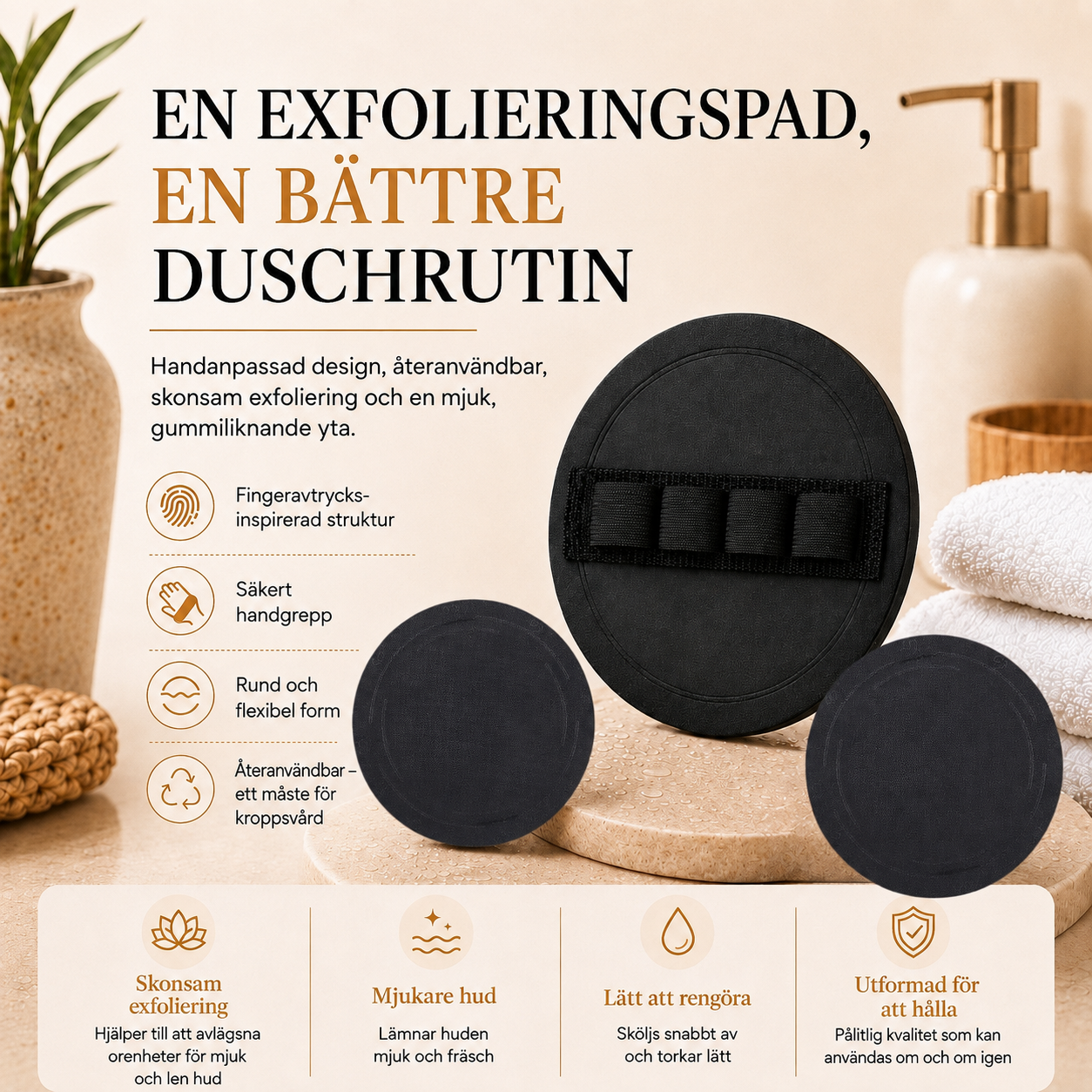 Exfolieringsdyna för Duschen — Ta Bort Död Hud Utan Ansträngning